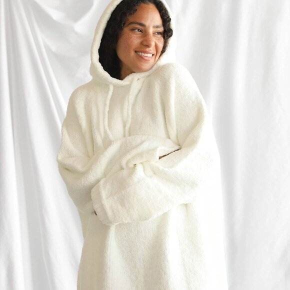Sunday Citizen Snug Blanket Hoodie-Off White, One size - Picture 1 of 5